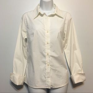 Michael Kors Off White Button Front Shirt Size 10